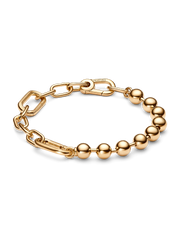 Pandora ME Metal Bead & Link Chain Bracelet - 14k gold plating