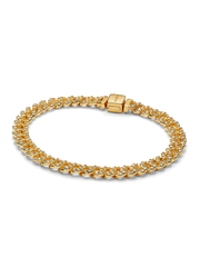Pavé Cuban Chain Bracelet - 14k gold plating