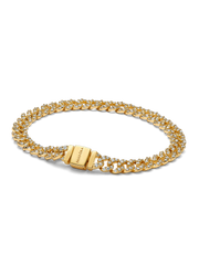 Pavé Cuban Chain Bracelet - 14k gold plating