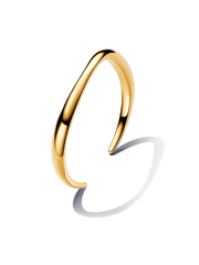 Organically Shaped Open Bangle - 14k gold plating