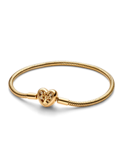 Family Tree Heart Clasp Snake Chain Bracelet - 14k gold plating