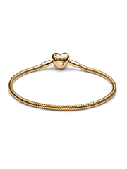 Family Tree Heart Clasp Snake Chain Bracelet - 14k gold plating