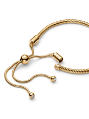 Snake Chain Slider Bracelet - 14k gold plating