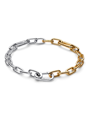 Link Chain Bracelet - Sterling silver, 14k gold plating