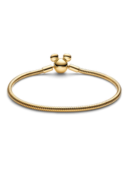 Disney Mickey Mouse Clasp Moments Snake Chain Bracelet - 14k gold plating