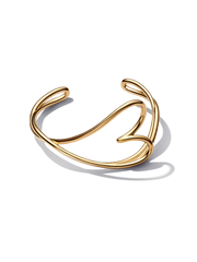 Organically Shaped Heart Bangle - 14k gold plating