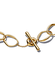 Organically Shaped Link Bracelet - 14k gold plating