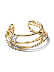 FINAL SALE - Organically Shaped Wired Open Bangle - 14k gold plating