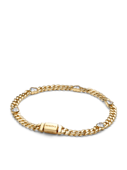 Heart Cuban Chain Bracelet - 14k gold plating