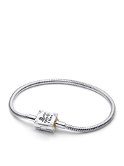 Disney Princess Storybook Lab-grown Diamond Snake Chain Bracelet - 0.012 ct TW, Sterling silver, 14k gold plating