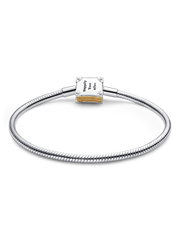 Disney Princess Storybook Lab-grown Diamond Snake Chain Bracelet - 0.012 ct TW, Sterling silver, 14k gold plating