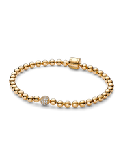 Beads & Pavé Bracelet - 14k gold plating
