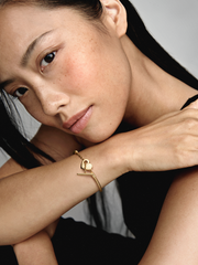 Pandora Moments Heart T-Bar Snake Chain Bracelet - 14k gold plating