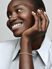 Sparkling Tennis Bracelet - 14k rose gold plating