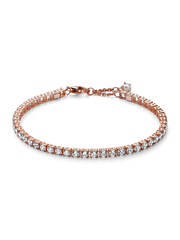 Sparkling Tennis Bracelet - 14k rose gold plating