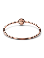 FINAL SALE - Pandora Moments Sparkling Snowflake Clasp Bangle - 14k rose gold plating