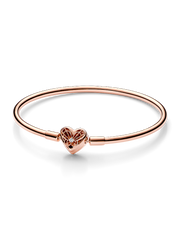 FINAL SALE - Pandora Moments Heart & Butterfly Bangle - 14k rose gold plating