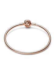 FINAL SALE - Pandora Moments Encircled Clasp Bangle - 14k rose gold plating