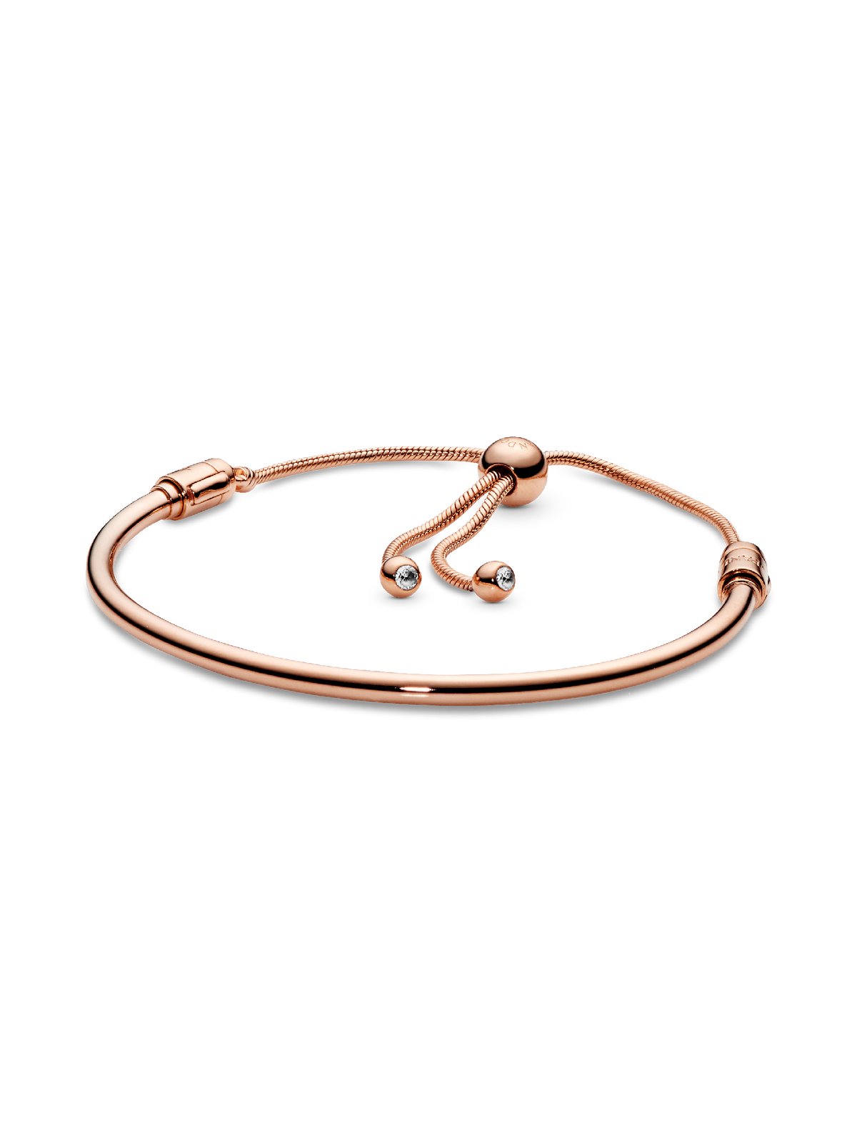 FINAL SALE - Pandora Moments Slider Bangle - 14k rose gold plating