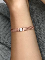 FINAL SALE - Pandora Reflexions™ Multi Snake Chain Bracelet - Sterling silver, 14k rose gold plating