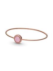 FINAL SALE - Pink Swirl Bangle - 14k rose gold plating