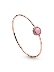 FINAL SALE - Pink Swirl Bangle - 14k rose gold plating