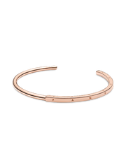 FINAL SALE - Pandora Signature I-D Open Bangle - 14k rose gold plating