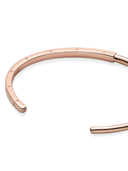 FINAL SALE - Pandora Signature I-D Open Bangle - 14k rose gold plating