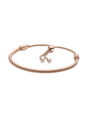 Pandora Moments Snake Chain Slider Bracelet - 14k rose gold plating