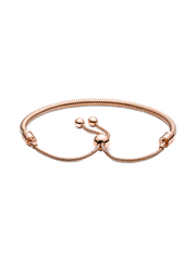 Pandora Moments Snake Chain Slider Bracelet - 14k rose gold plating
