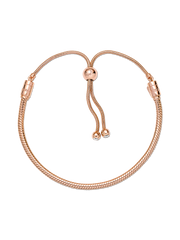 Pandora Moments Snake Chain Slider Bracelet - 14k rose gold plating