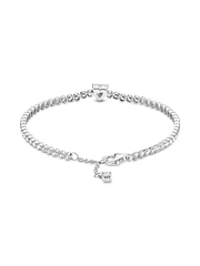 Sparkling Heart Tennis Bracelet - Sterling silver