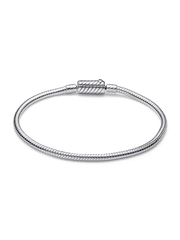 Easy-Close Magnetic Clasp Snake Chain Bracelet - Sterling silver