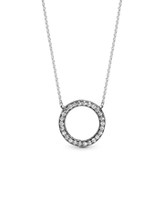 Circle of Sparkle Necklace - Sterling silver