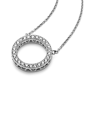 Circle of Sparkle Necklace - Sterling silver