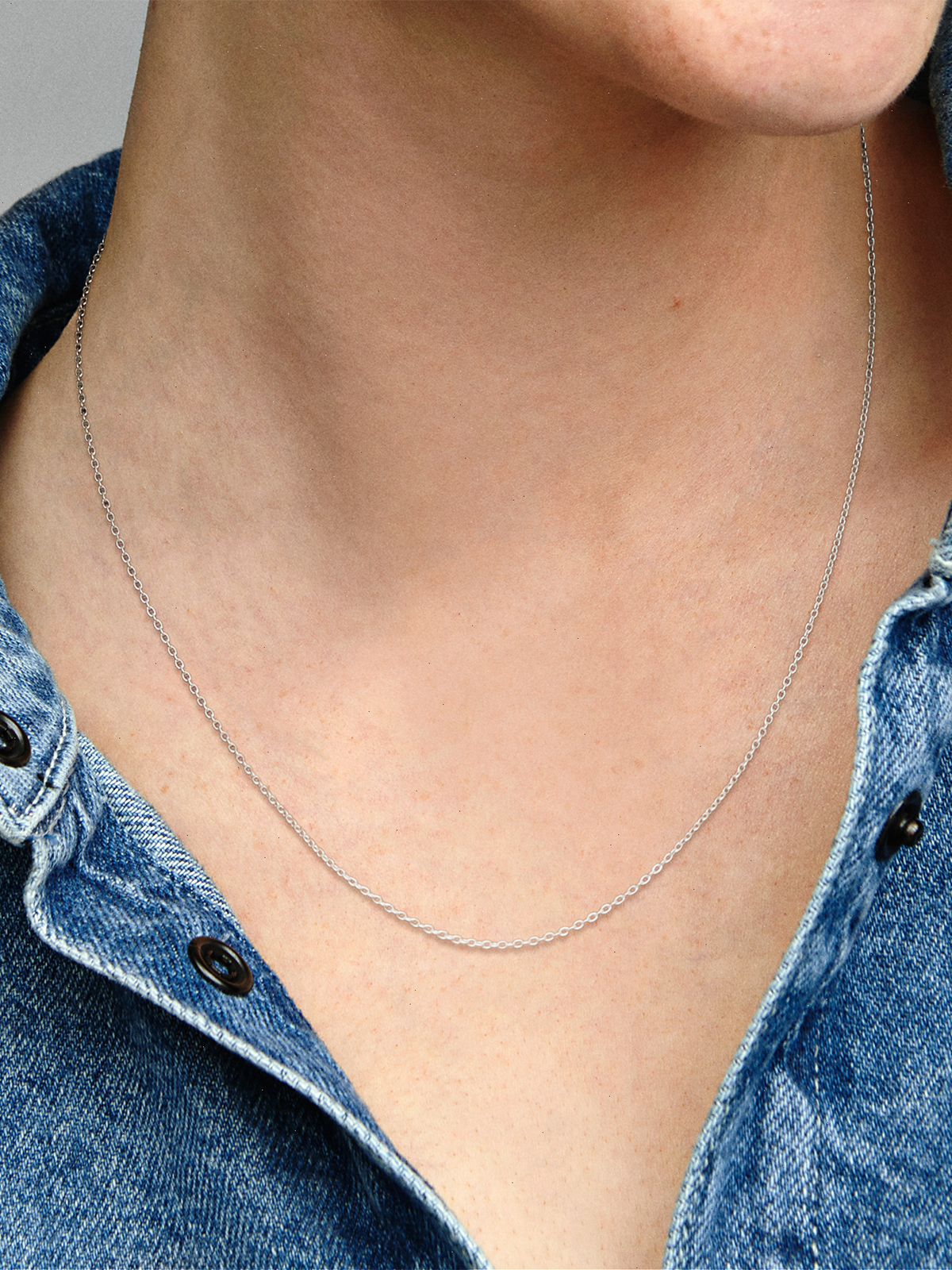 Classic Cable Chain Necklace - Sterling silver