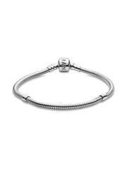 Pandora Moments Barrel Clasp Snake Chain Bracelet - Sterling silver