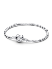 Moments Heart & Snake Chain Bracelet - Sterling silver