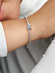 Pandora Moments Butterfly Clasp Snake Chain Bracelet - Sterling silver