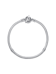 Pandora Moments Marvel The Avengers Logo Clasp Snake Chain Bracelet - Sterling silver