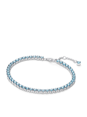 Sparkling Light Blue Tennis Bracelet - Sterling silver