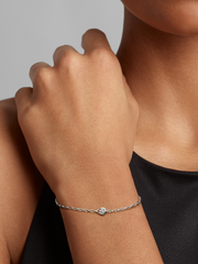 FINAL SALE - Pandora Infinite Sterling Silver Lab-grown Diamond Chain Bracelet - 0.15 ct TW, Sterling silver