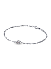 FINAL SALE - Pandora Infinite Sterling Silver Lab-grown Diamond Chain Bracelet - 0.15 ct TW, Sterling silver