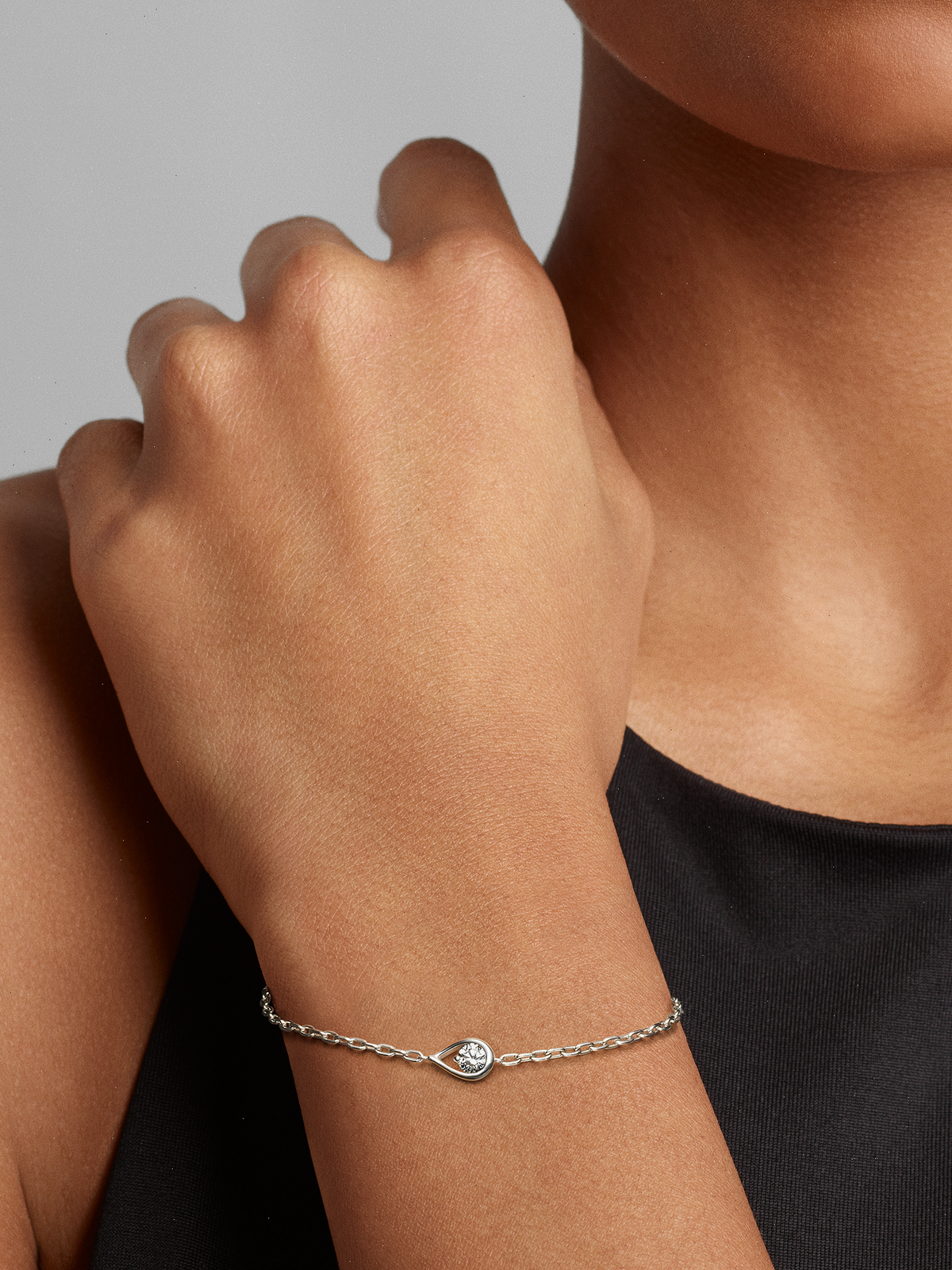 FINAL SALE - Pandora Infinite Sterling Silver Lab-grown Diamond Chain Bracelet - 0.25 ct TW, Sterling silver