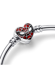 Pandora Moments Marvel Spider-Man Mask Clasp Bangle - Sterling silver