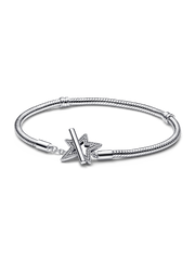 FINAL SALE - Pandora Moments Asymmetric Star T-bar Snake Chain Bracelet - Sterling silver