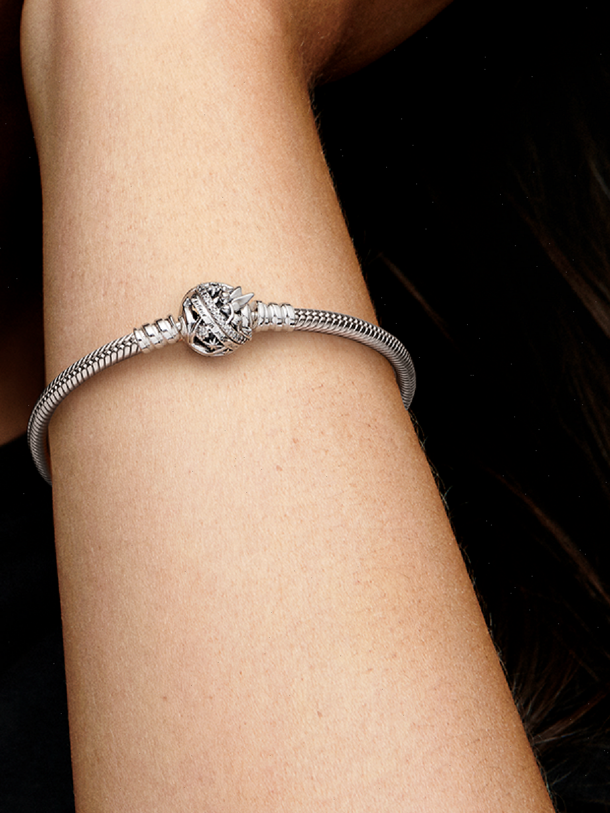 FINAL SALE - Disney Tinker Bell Clasp Moments Snake Chain Bracelet - Sterling silver