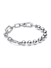 Pandora ME Metal Bead & Link Chain Bracelet - Sterling silver