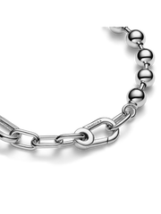 Pandora ME Metal Bead & Link Chain Bracelet - Sterling silver