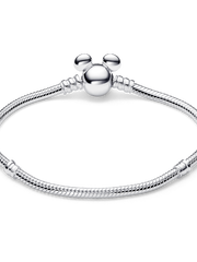 Disney Mickey Mouse Clasp Moments Snake Chain Bracelet - Sterling silver